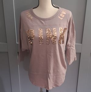 Pink 3/4 T-shirt